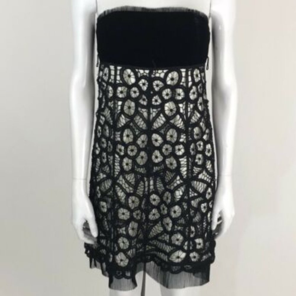 Betsey Johnson Crochet and Velour Dress
